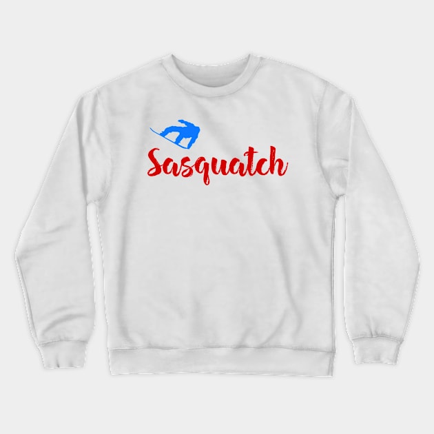 Sasquatch Ski & Snow Crewneck Sweatshirt by ArtDesignDE